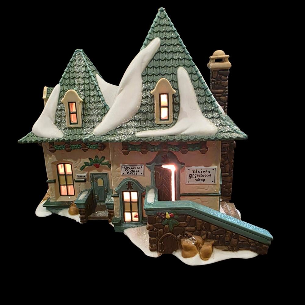 Dept 56 North Pole Elsie's Gingerbread 56398 1998 Retired Lighted Village House